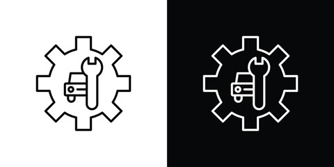 Car mechanic icon logo template designs.