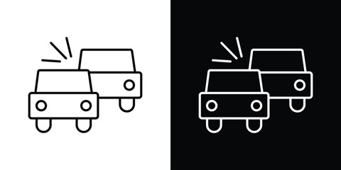Car crash icon logo template designs.