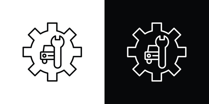 Car mechanic icon logo template designs.