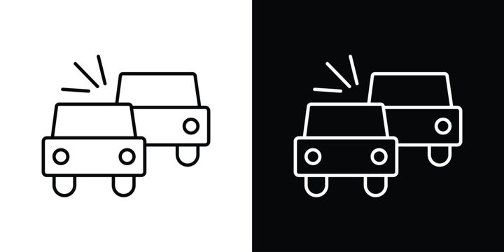 Car crash icon logo template designs.