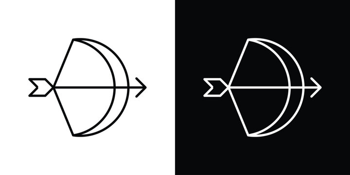 Bow arrow icon logo template designs.