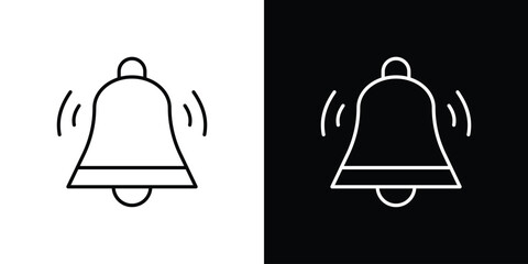 Bell ring icon logo template designs.