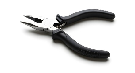A pair of durable pliers with black rubberized handles. The steel jaws are ideal for gripping, twisting, and cutting wires, making them a perfect tool for home repairs, electrical work, and DIY projec