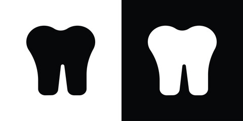 Tooth icon line style. Graphic design element vectors