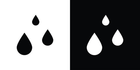 Raindrops icon line style. Graphic design element vectors