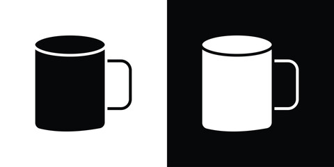 Mug icon line style. Graphic design element vectors
