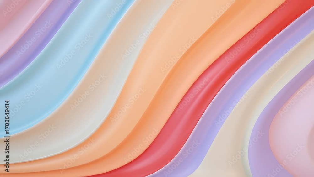 Poster pastel wave abstract background perfect for modern designs and creative projects presentation slide