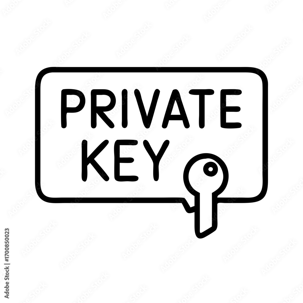 Poster Private key security concept for encryption and decryption with digital key management system