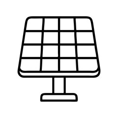 Solar panel icon vector illustration, renewable energy source, photovoltaic cell, clean power symbol