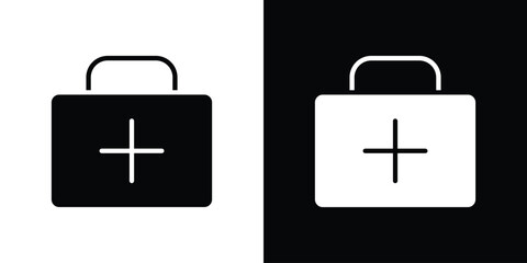Doctor bag icon line style. Graphic design element vectors
