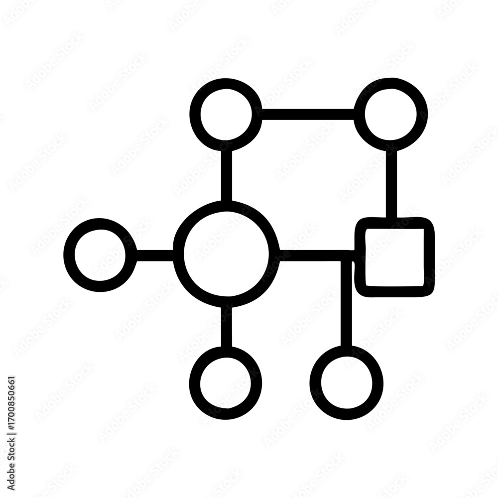 Poster network diagram icon vector illustration representing connection node and structure concept design 9