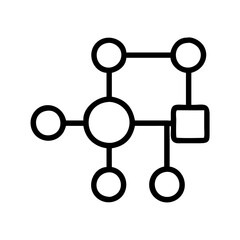 Network diagram icon vector illustration representing connection node and structure concept design 90