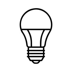 Obraz premium Led light bulb vector illustration, energy efficient lighting solution for modern home decor design
