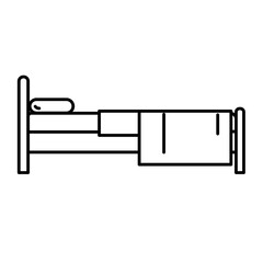 Hospital Bed Icon Vector Symbol Graphic