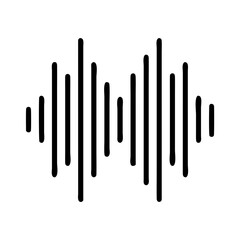 Audio sound wave graphic equalizer waveform music frequency voice recording signal vector design