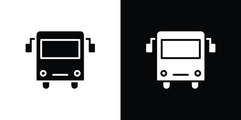 Bus icon line style. Graphic design element vectors
