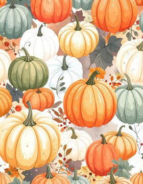 Autumn pumpkin pattern