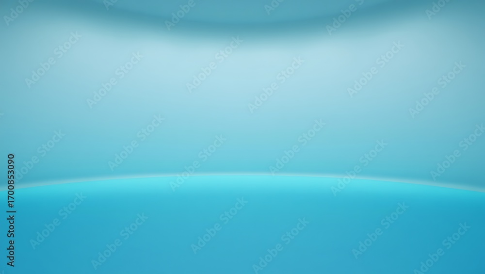 Poster serene turquoise gradient background for product showcase or presentation backdrop with soft lightin