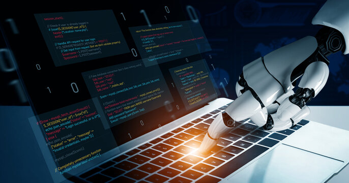 AI auditing faulty programming code, detecting anomalies, insecure logic, and suggesting corrections in a humorous and flawed code example. Vouch