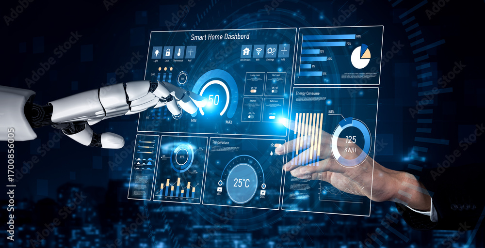 Poster ai helps smart homes by analyzing data, predicting energy use, adjusting temperature, and automating