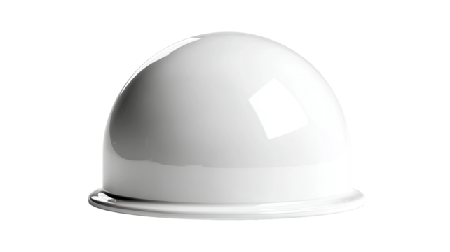 White dome lampshade, studio shot, black background, interior design - Powered by Adobe