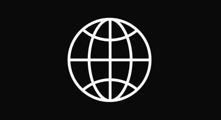 Fototapeta premium Simple World Globe Vector Icon for Internet and Global Business Applications