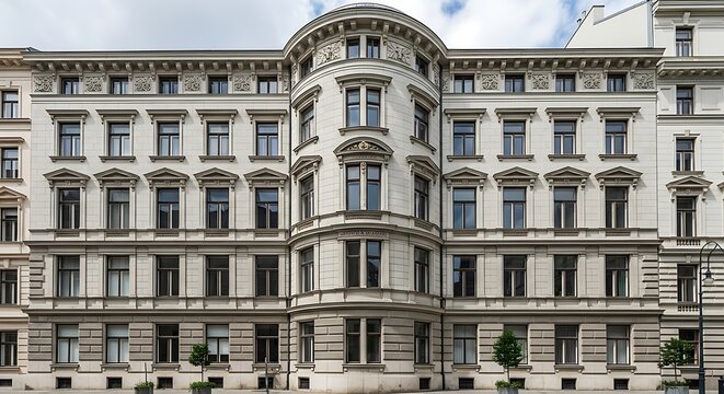 Grand European Apartment Building Facade.