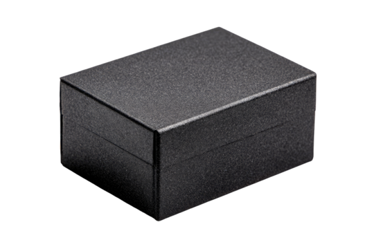 A dark gray, rectangular box.  Solid, simple, and unadorned