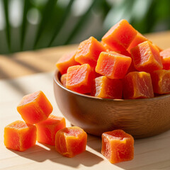 Vibrant Candied Kiwi Slices on a White Background