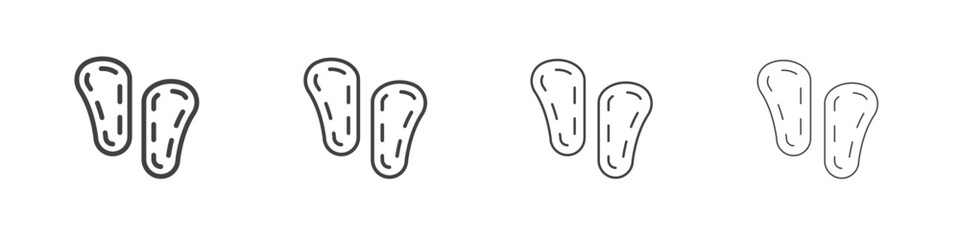 Soles icon illustration symbol. thin line symbol on white background - editable stroke vector