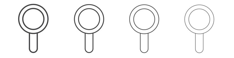 Search icon illustration symbol. thin line symbol on white background - editable stroke vector
