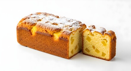 Delicious Homemade Pineapple Pound Cake with Chunky Fruit Pieces and Powdered Sugar Topping &ndash; Moist, Fluffy, and Perfect for Dessert, Tea Time, or a Sweet Breakfast Treat