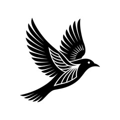 Obraz premium vector illustration of a bird in mid-flight with detailed wings and graceful movement