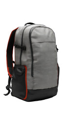 Fototapeta premium Gray backpack with orange accents