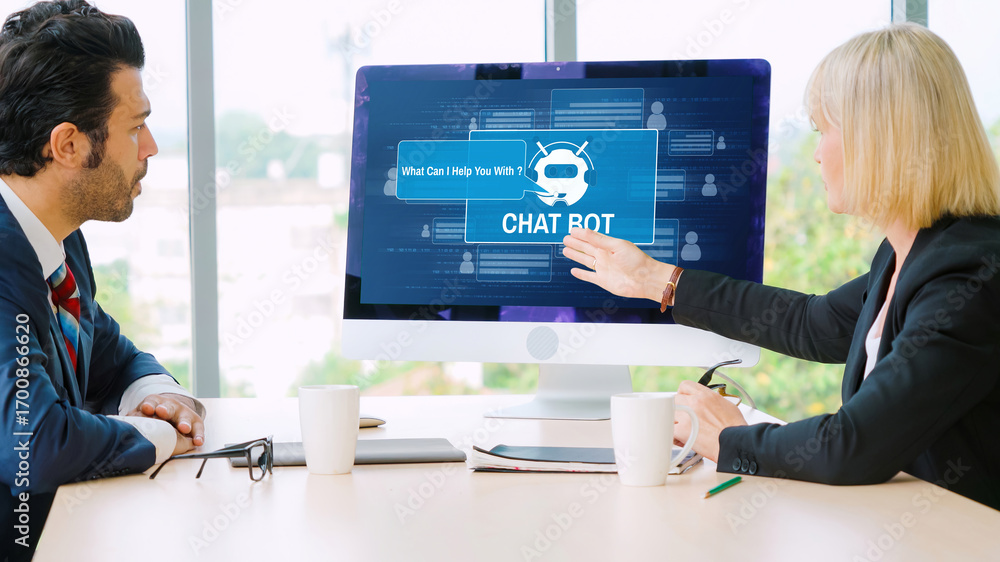 Poster chatbot software application for modish online business that automatically reply to customer questio