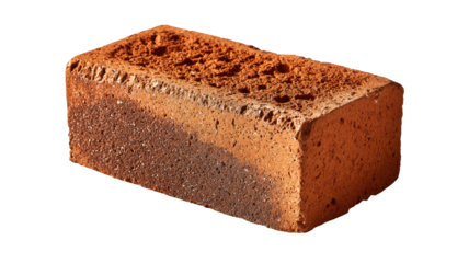 Close-up of a single, rectangular brick
