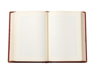 Empty Open Book with Blank Pages for Writing or Note Taking