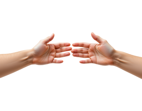 Two Outstretched Hands Reaching Towards Each Other for Connection