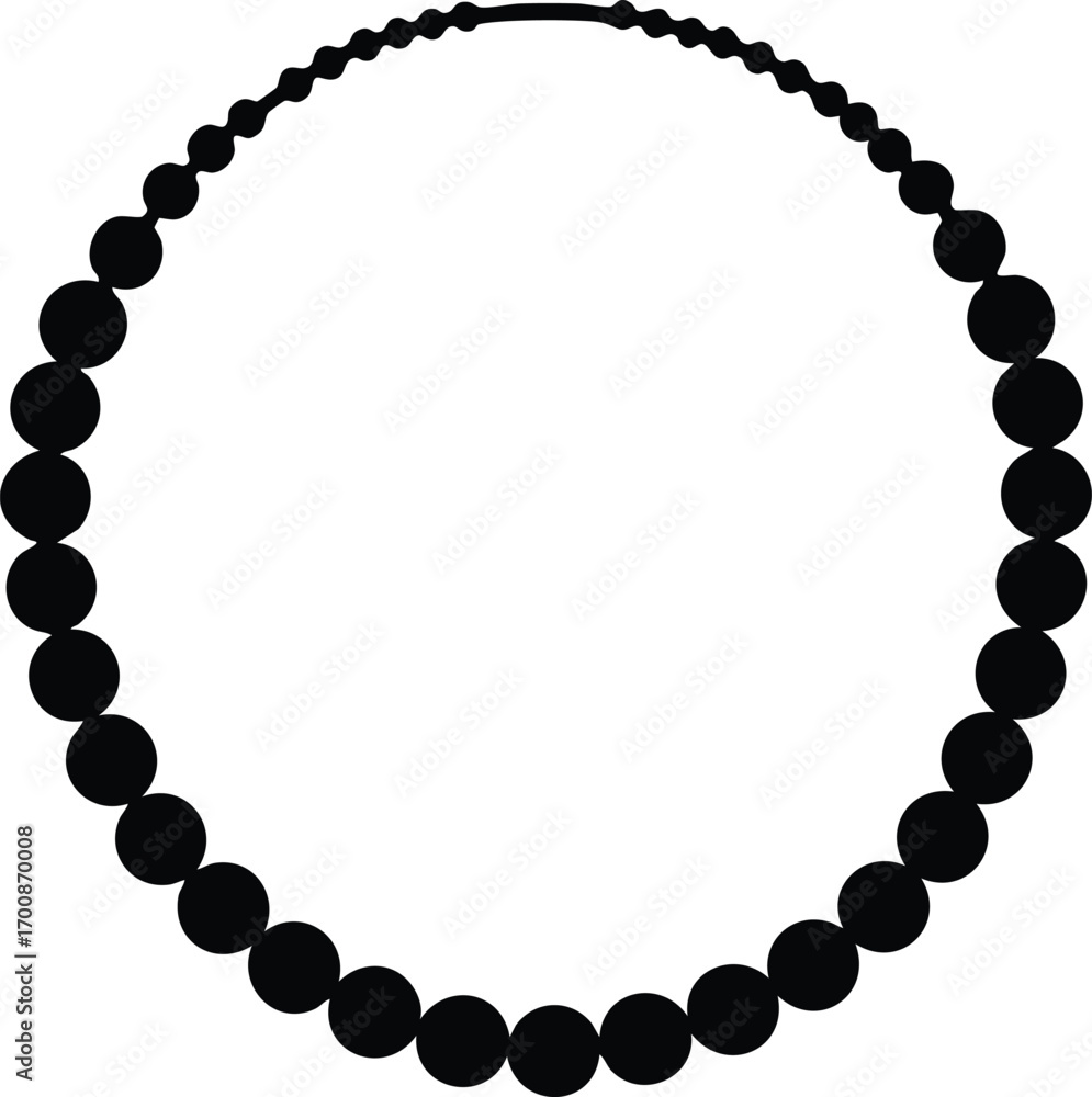 Aufkleber circle shape made of black dots vector illustration with symmetrical pattern and empty center space 