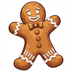 Delightful Gingerbread Man Cookie Ready for a Festive Holiday Treat a Sweet and Charming Holiday Character