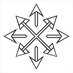 geometric arrow vector