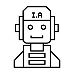 Fototapeta premium Artificial Intelligence AI Gaming Vector Icon Technology