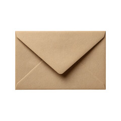 A light beige, textured envelope, closed and ready for mail