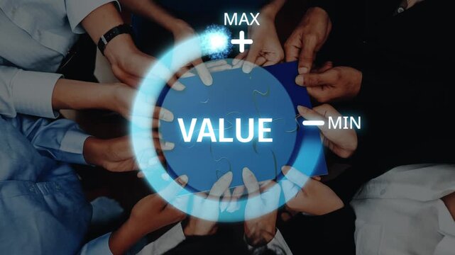 This image captures the essence of collaboration, showcasing diverse hands working together to form a puzzle piece, representing the concept of value creation in a professional environment. Raster