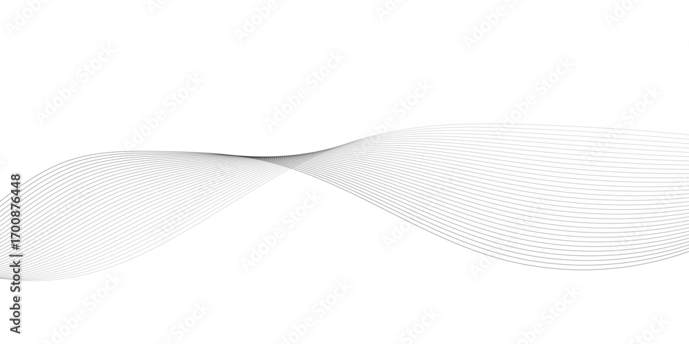 Poster abstract wavy lines on transparent background with grey smooth element swoosh speed wave modern stre