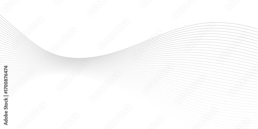 Poster abstract wavy lines on transparent background with grey smooth element swoosh speed wave modern stre
