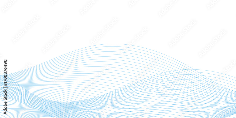 Poster abstract digital future technology concept blue smooth lines background. wavy curve lines and . freq