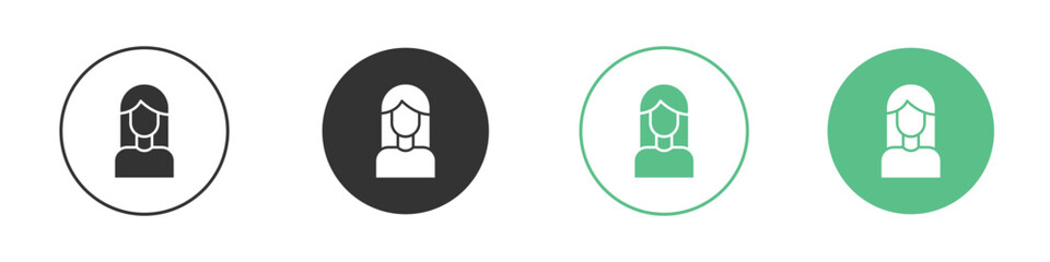 Woman icons collection in flat style. icon vector design