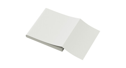 Top-Down 3D Open Notebook Mockup Template - White Blank Pages Minimalist Notepad with Slightly Angled Flip Design Mockup, Perfect for Branding, Stationery Showcases and Digital Design Projects