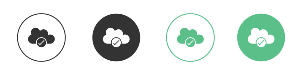 Saved to drive icons collection in flat style. icon vector design